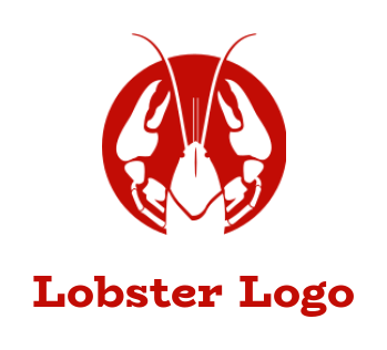 restaurant logo icon seafood lobster in a circle - logodesign.net