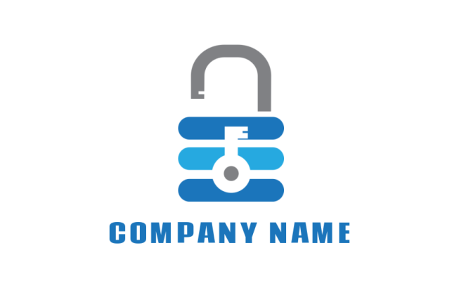 storage logo icon lock and key whole - logodesign.net | Logo Template ...
