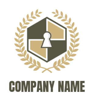 design a security logo lock and laurel wreath - logodesign.net