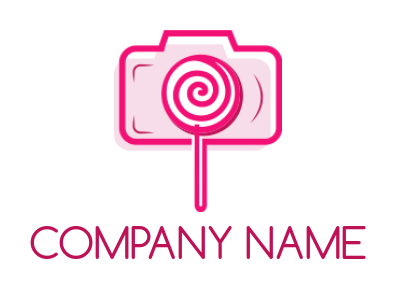 create a photography logo lollipop merged with camera - logodesign.net