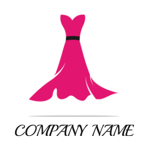 apparel logo image long evening dress with belt - logodesign.net