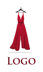 long red dress icon on hanger | Logo Template by LogoDesign.net