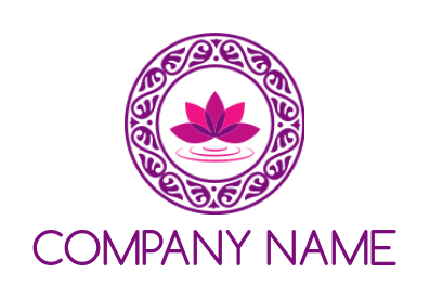design a spa logo lotus flower in ornament mandala