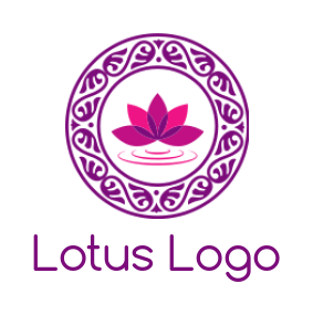 design a spa logo lotus flower in ornament mandala