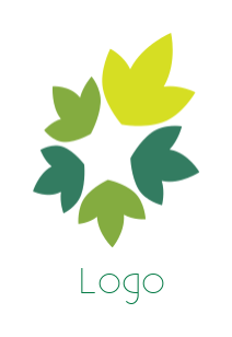 landscape logo lotus leaves forming space star 