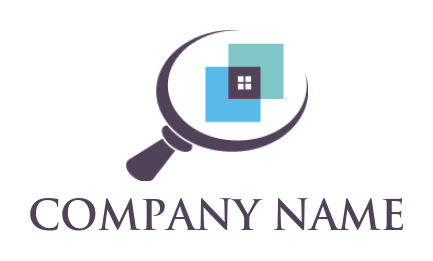 property logo window in magnifying glass