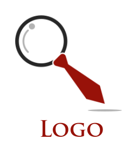 create an HR logo magnifying glass tie - logodesign.net