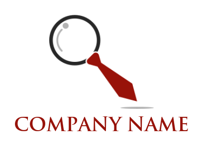 create an HR logo magnifying glass tie - logodesign.net