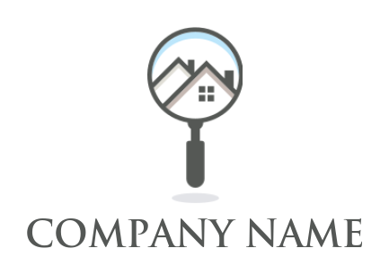 property logo roofs in magnifying glass