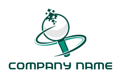 research logo magnifying glass with pixel swoosh