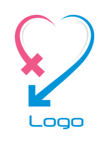 matchmaking logo male female sign heart shape 