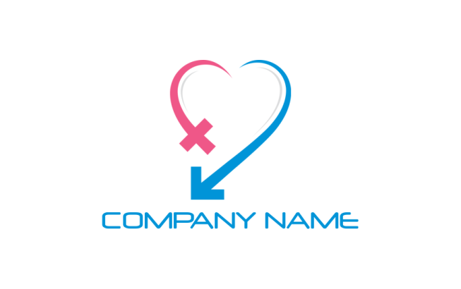 matchmaking logo male female sign heart shape 