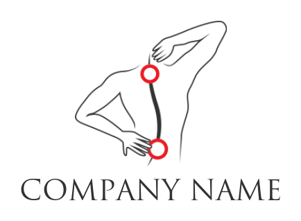 orthopedic logo man hands on backbone