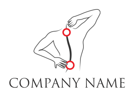 orthopedic logo man hands on backbone