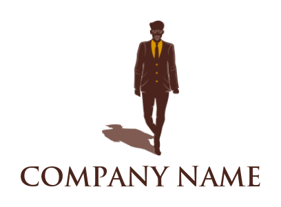 make a fashion logo man in tweed suit with barrett