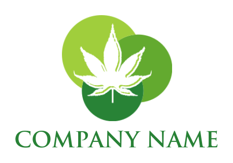 medical logo online marijuana leaf in overlapping circles - logodesign.net