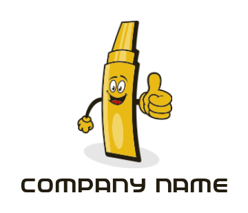 education logo online marker cartoon character