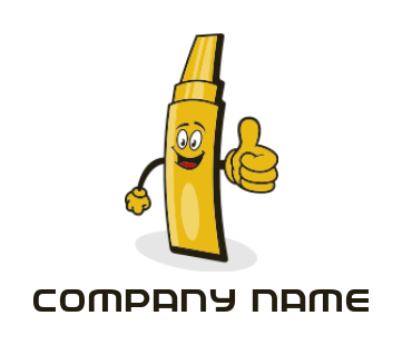 education logo online marker cartoon character