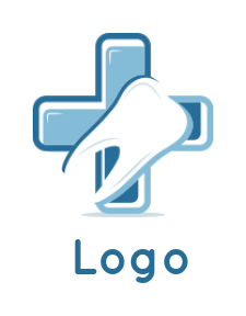 make a medical logo medical plus sign with tooth