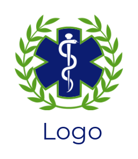 medical symbol caduceus snake with stick emblem 