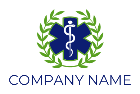 medical logo maker medical symbol caduceus snake with stick 