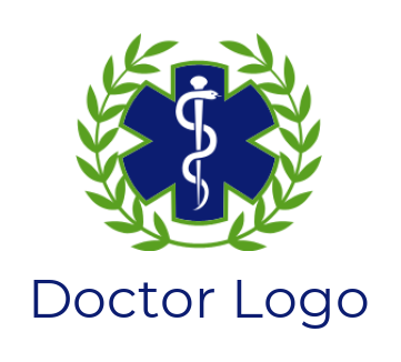 medical logo maker medical symbol caduceus snake with stick