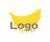 design a fruit logo melting banana