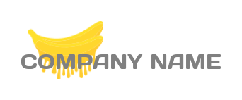 design a food logo melting banana