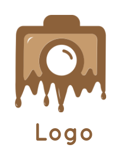 make a photography logo melting chocolate camera