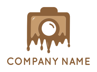 make a photography logo melting chocolate camera