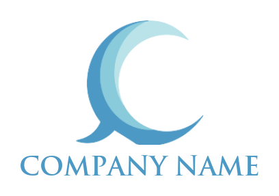 Letter C logo maker gear in shape of letter C 