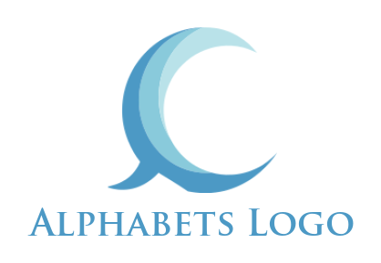 Letter C logo maker gear in shape of letter C 