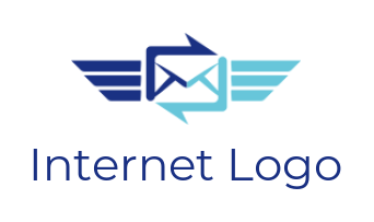 logistics logo online message with wings - logodesign.net