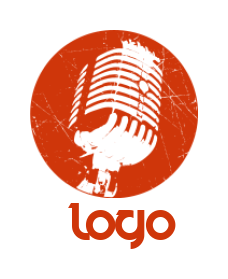 Entertainment logo Mic in circle