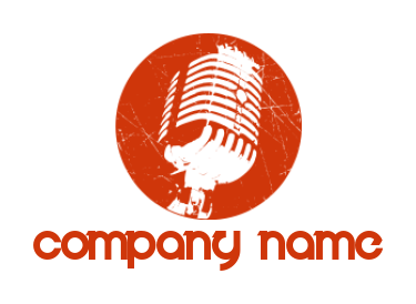 Entertainment logo Mic in circle