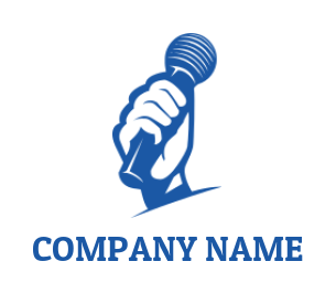 make a singer logo mic in fist