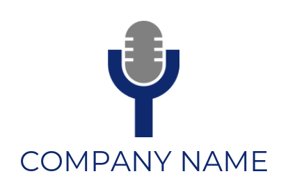 Create a Letter Y logo made of mic