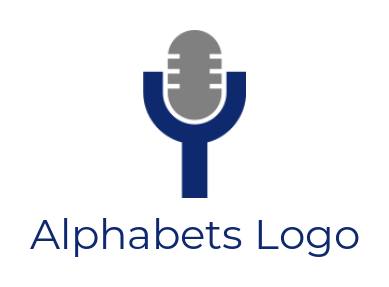 Create a Letter Y logo made of mic