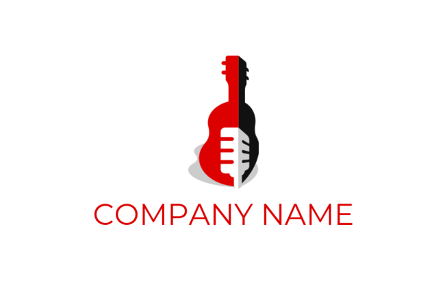 Logo sample microphone in guitar 