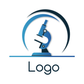 make a research logo of microscope and swooshes