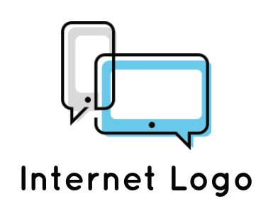 communication logo template mobile and tablet chat bubbles - logodesign.net