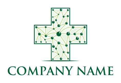 make a medical logo molecule in medical cross