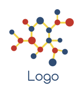 create a research logo molecules chemical bonds