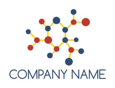 create a research logo molecules chemical bonds