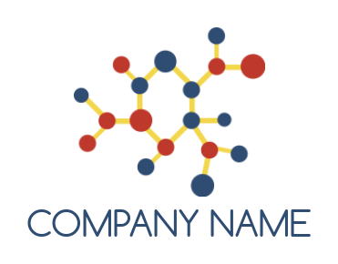 create a research logo molecules chemical bonds