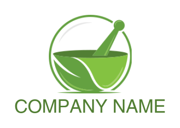 make a mortar & pestle incorporated with leaf