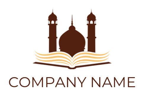create a religious logo mosque on abstract book - logodesign.net