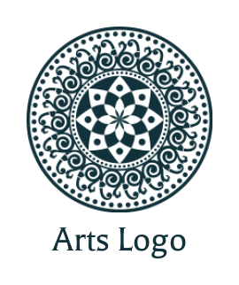 make a spa logo motifs pattern Mandala in circle