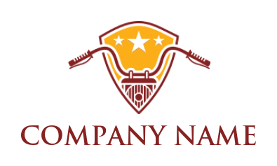 transportation logo symbol motorcycle in shield