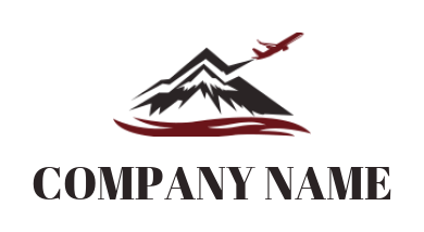 design a travel logo mountain with plane - logodesign.net